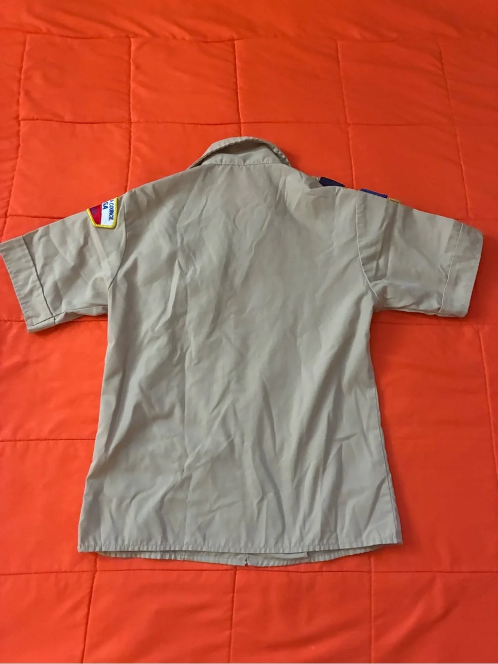 Boy Scouts Shirt Youth Medium Scout Short Sleeve With Patches (10-12)
